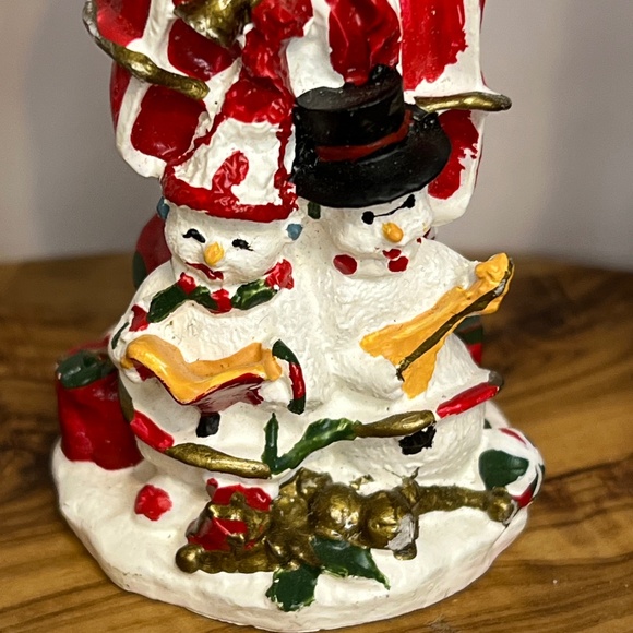 4 Skinny Tall Pencil Resin Santa Claus Icicle Ornaments Christmas Handpainted - Picture 6 of 10